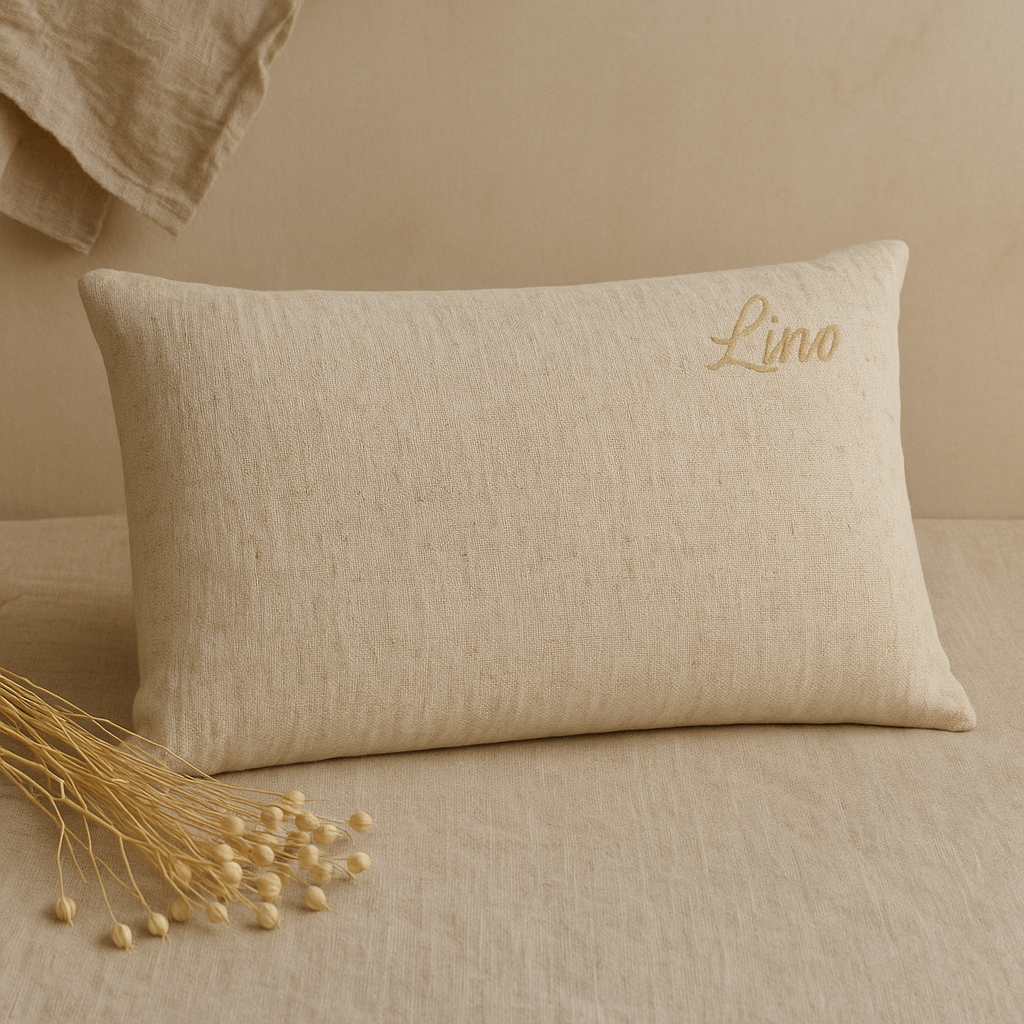 Guanciale Memory Lino – Naturale, Traspirante e Sfoderabile