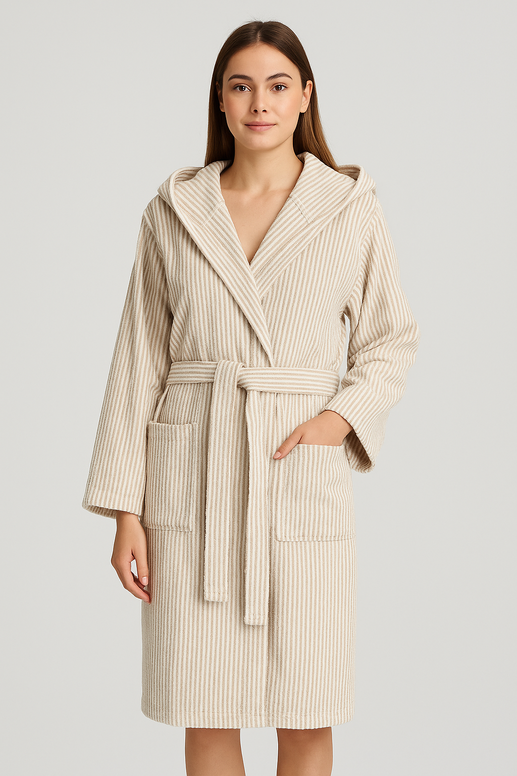 Accappatoio Marrakech - Rigato tortora