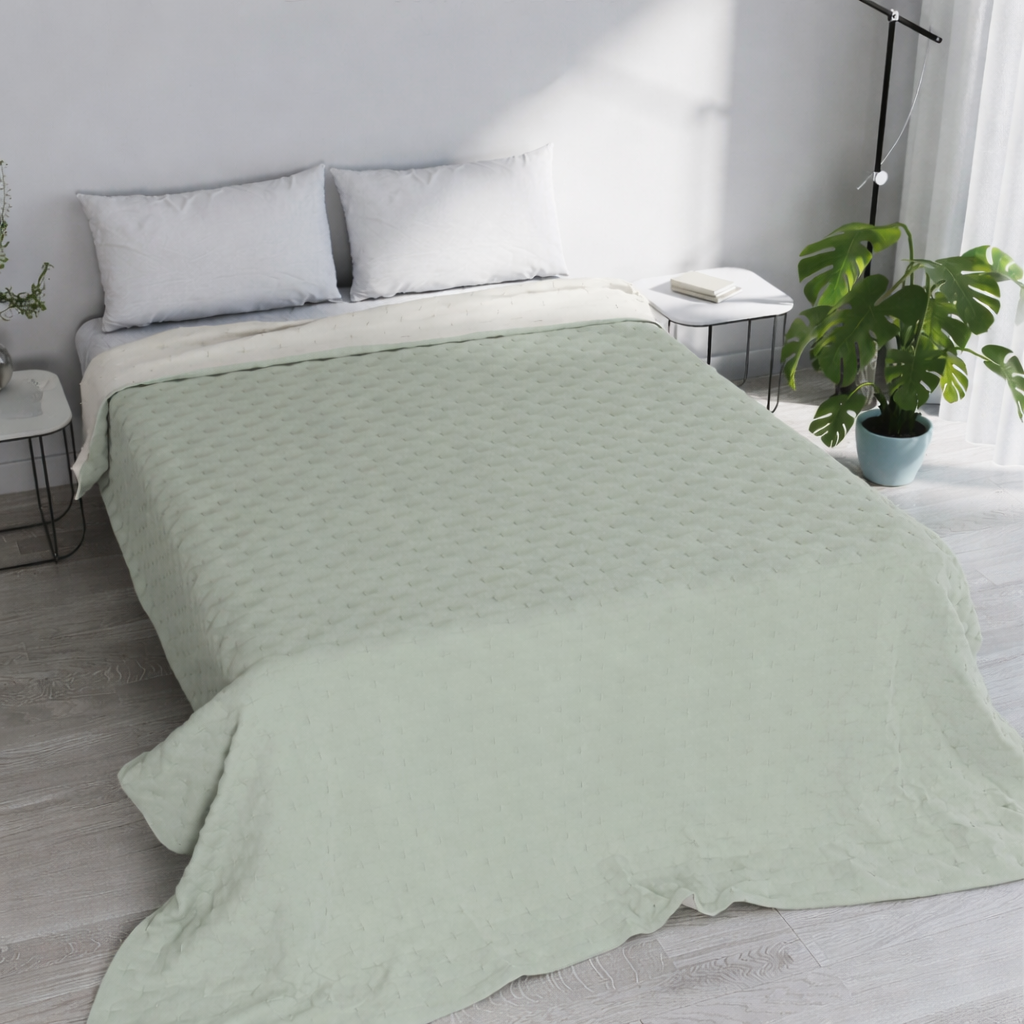 TRAPUNTINO WATER WASHED MILKY GREEN/BIANCO BRILLANTE