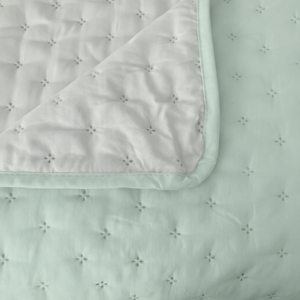 TRAPUNTINO WATER WASHED MILKY GREEN/BIANCO BRILLANTE