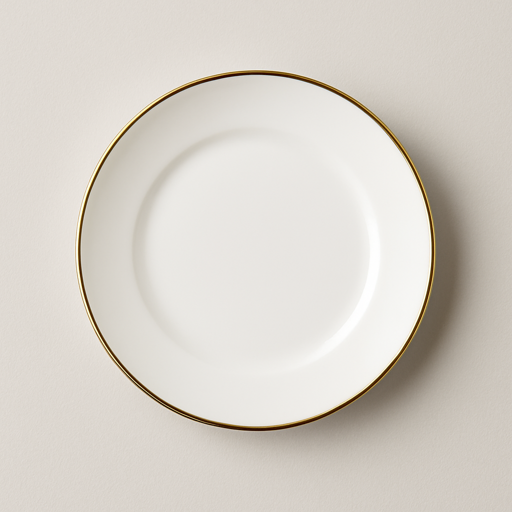 Set Piatti Golden Rim – Eleganza senza tempo per la tavola d’hotel