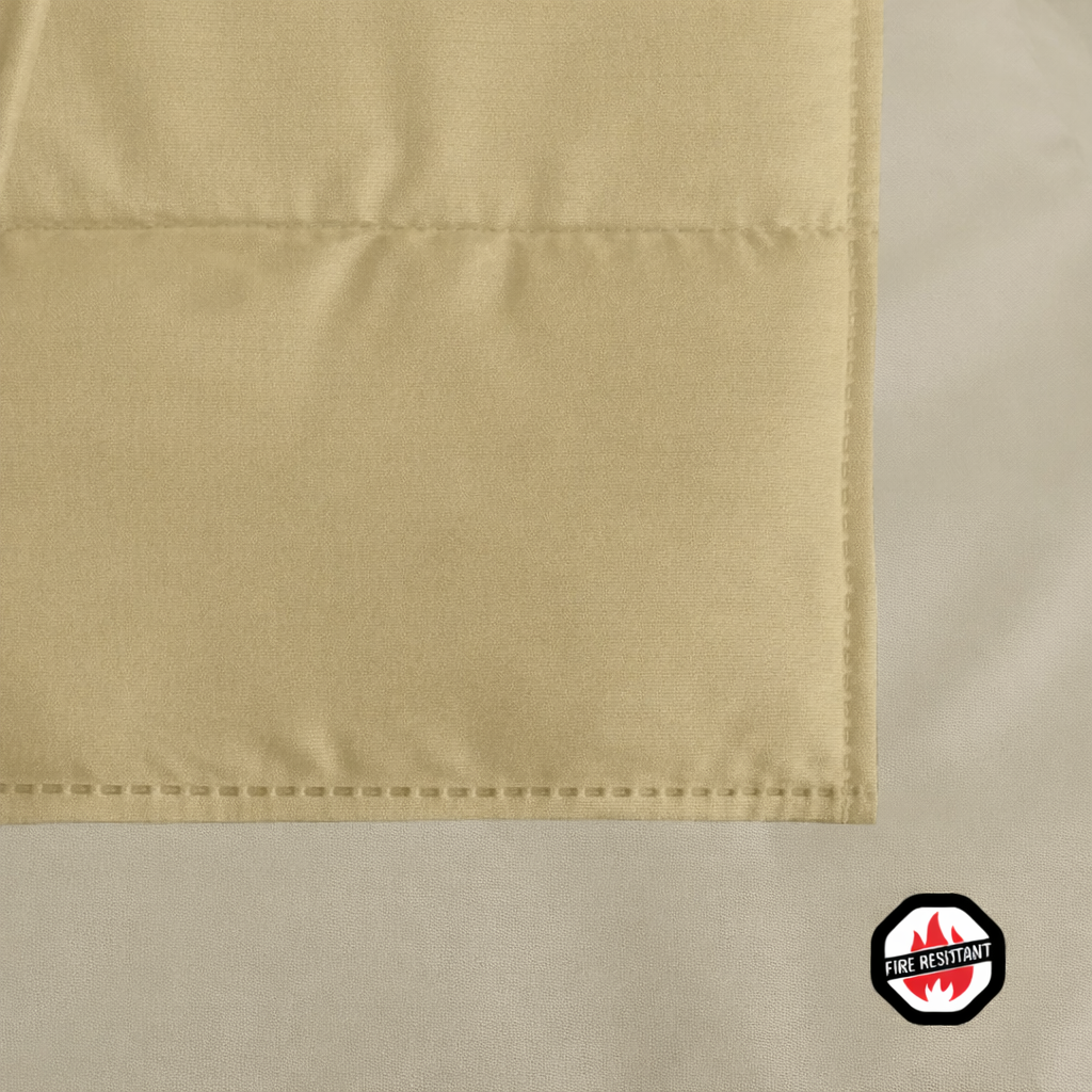 TRAPUNTINO ESTIVO IGNIFUGO BICOLORE Tortora - Panna