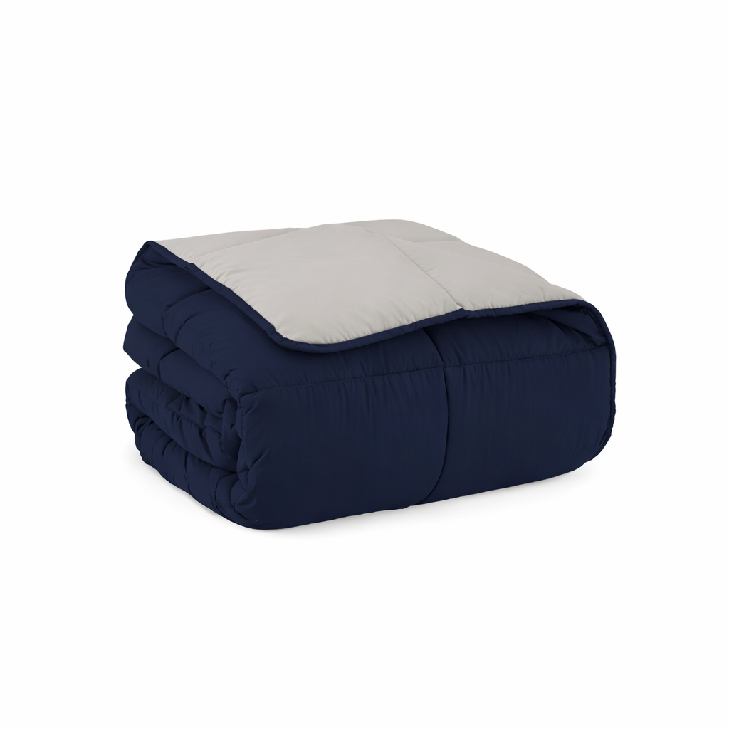 Trapunta Elegante Invernale - Blu scuro/grigio chiaro