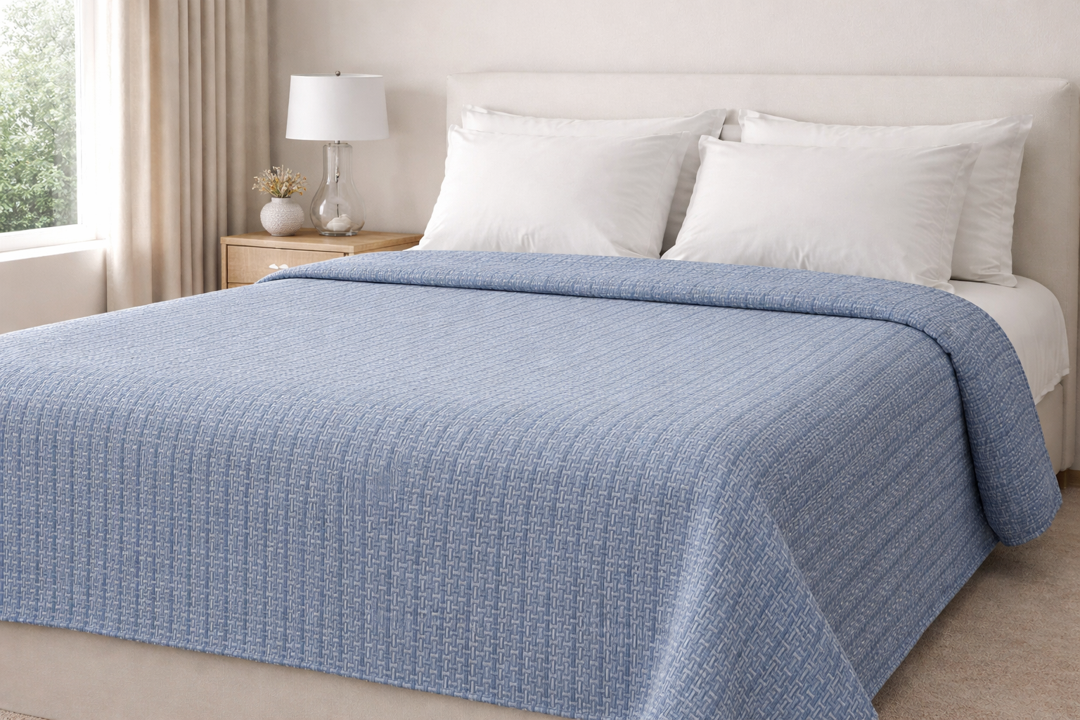 Copriletto Hotel HT16045 Blu Professionale
