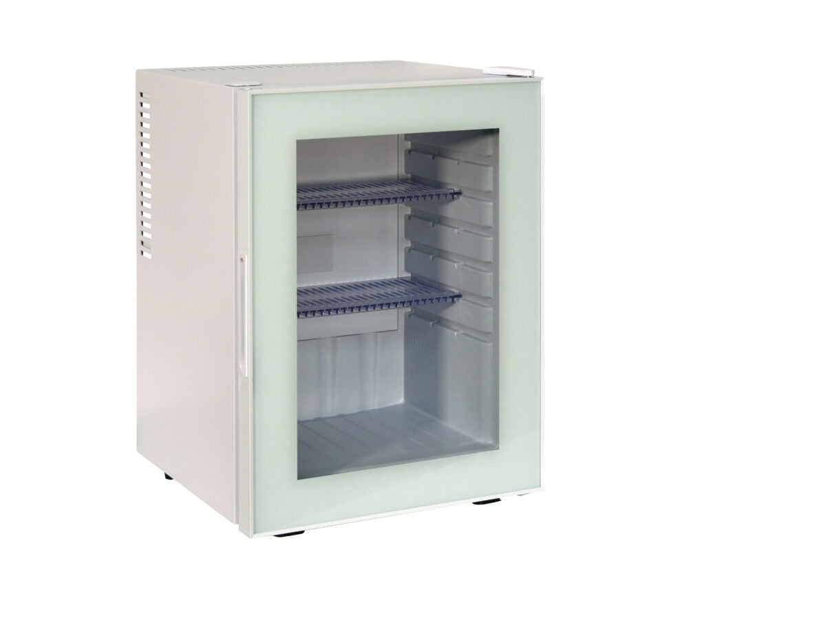 Minibar Hotel 40 Litri Bianco Porta Vetro Silenzioso Peltier