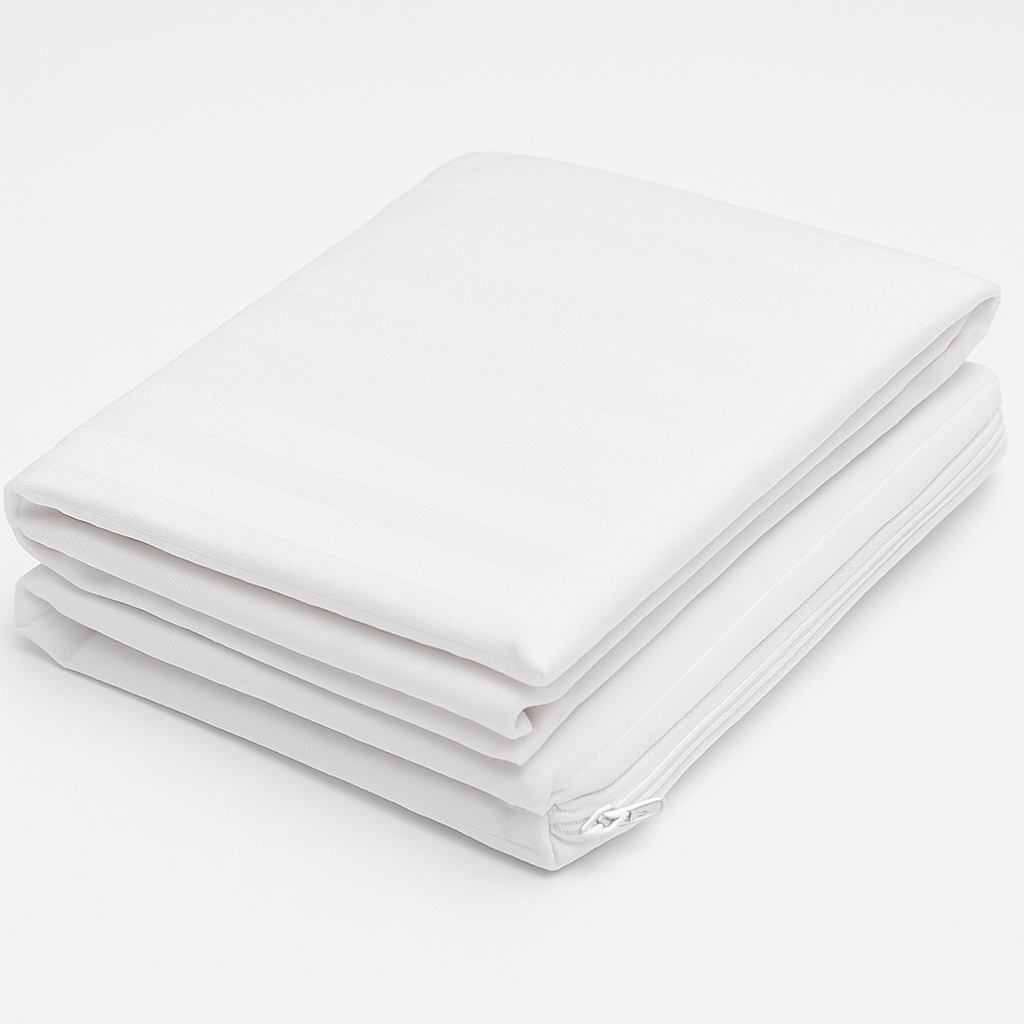 Coppia Copricuscino fasciato 100% cotone 50x80 cm